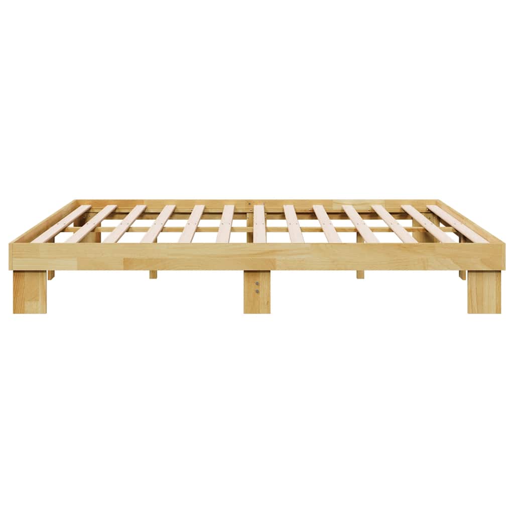 Bettgestell ohne Matratze 180x200 cm Massivholz Eiche