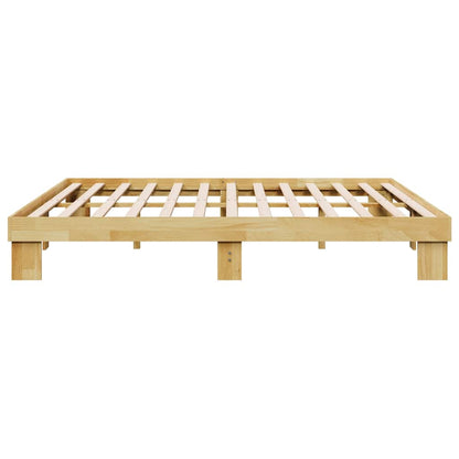Bettgestell ohne Matratze 180x200 cm Massivholz Eiche