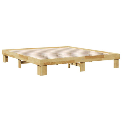 Bettgestell ohne Matratze 180x200 cm Massivholz Eiche