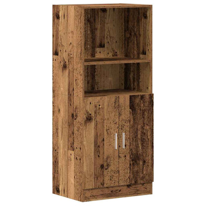2-tlg. Küchenschrank-Set Altholz-Optik Holzwerkstoff