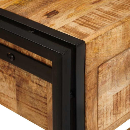 Konsolen-Tische mit Schubladen 2 pcs Braun Massives Mangoholz