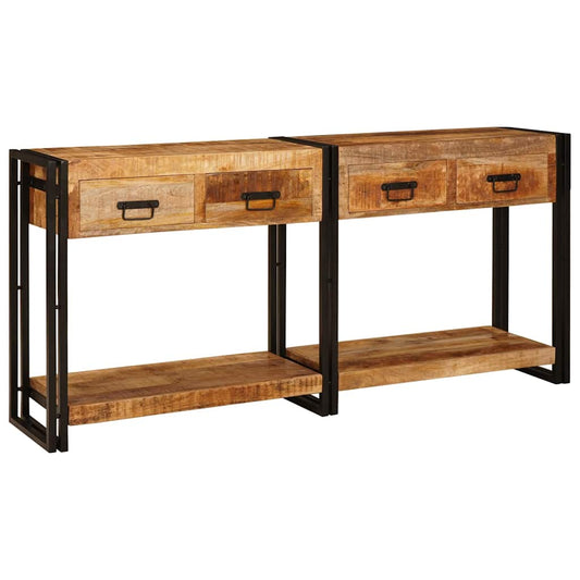 Konsolen-Tische mit Schubladen 2 pcs Braun Massives Mangoholz