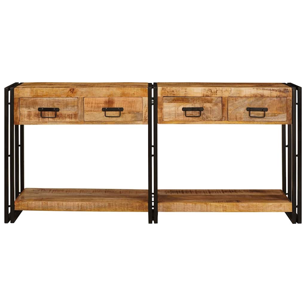Konsolen-Tische mit Schubladen 2 pcs Braun Massives Mangoholz