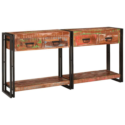 Konsolentisch-Set mit Schubladen mit Regal 2 pcs Mehrfarbig