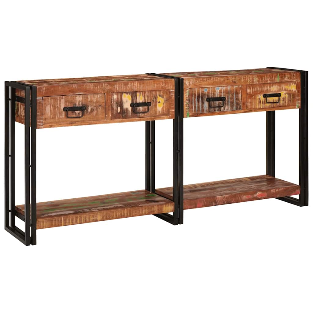Konsolentisch-Set mit Schubladen mit Regal 2 pcs Mehrfarbig