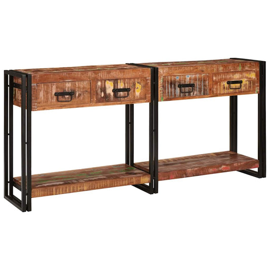 Konsolentisch-Set mit Schubladen mit Regal 2 pcs Mehrfarbig