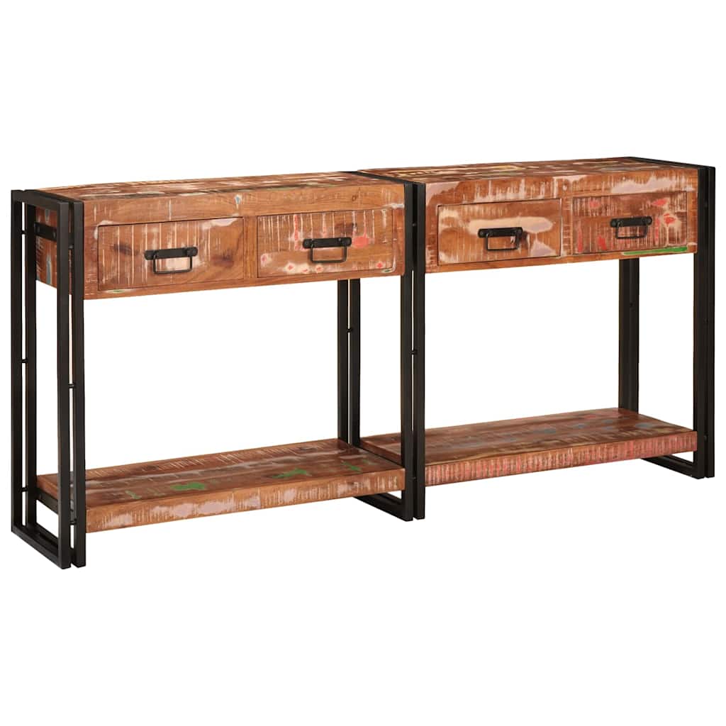 Konsolentisch-Set mit Schubladen mit Regal 2 pcs Mehrfarbig