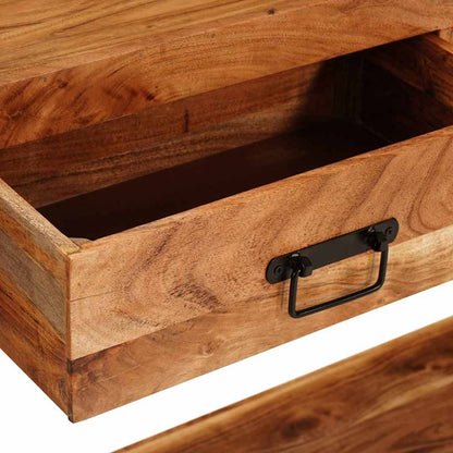 Konsolen-Tische 2 pcs Braun 200 x 33 x 75 cm Massivholz Akazie