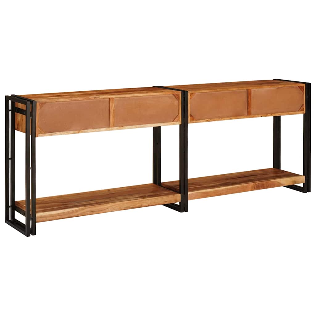 Konsolen-Tische 2 pcs Braun 200 x 33 x 75 cm Massivholz Akazie