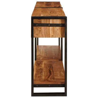 Konsolen-Tische 2 pcs Braun 200 x 33 x 75 cm Massivholz Akazie