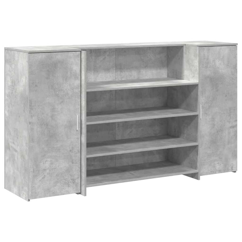 Empfangstheke Betongrau 180x50x103,5 cm Holzwerkstoff