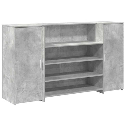Empfangstheke Betongrau 180x50x103,5 cm Holzwerkstoff