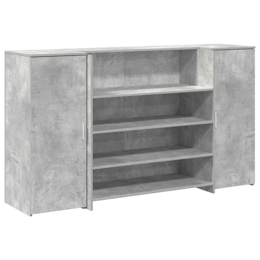 Empfangstheke Betongrau 180x50x103,5 cm Holzwerkstoff