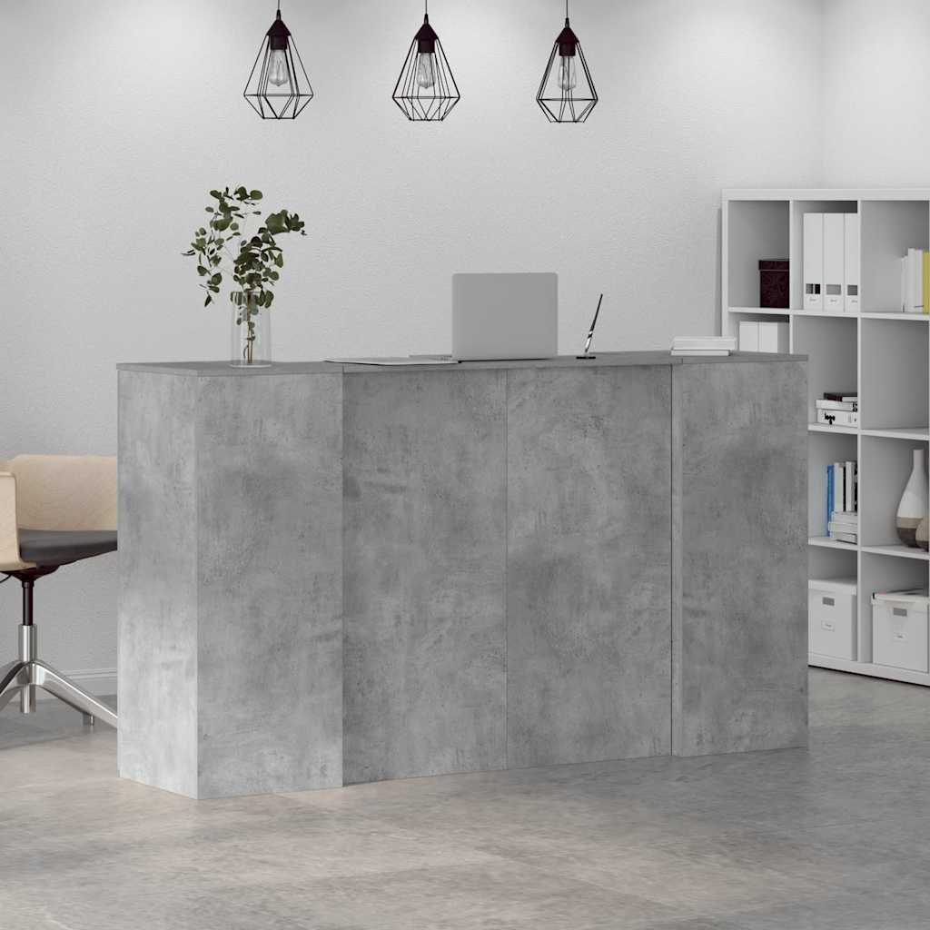 Empfangstheke Betongrau 180x50x103,5 cm Holzwerkstoff