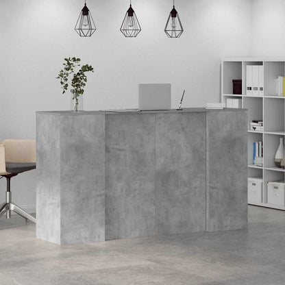 Empfangstheke Betongrau 180x50x103,5 cm Holzwerkstoff