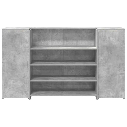 Empfangstheke Betongrau 180x50x103,5 cm Holzwerkstoff
