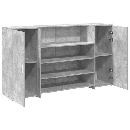 Empfangstheke Betongrau 180x50x103,5 cm Holzwerkstoff