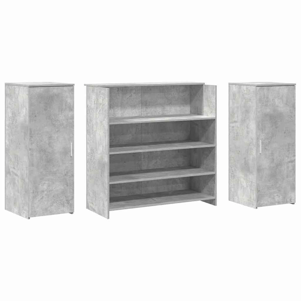 Empfangstheke Betongrau 180x50x103,5 cm Holzwerkstoff