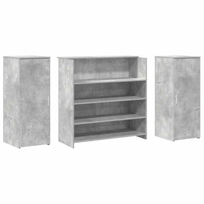 Empfangstheke Betongrau 180x50x103,5 cm Holzwerkstoff