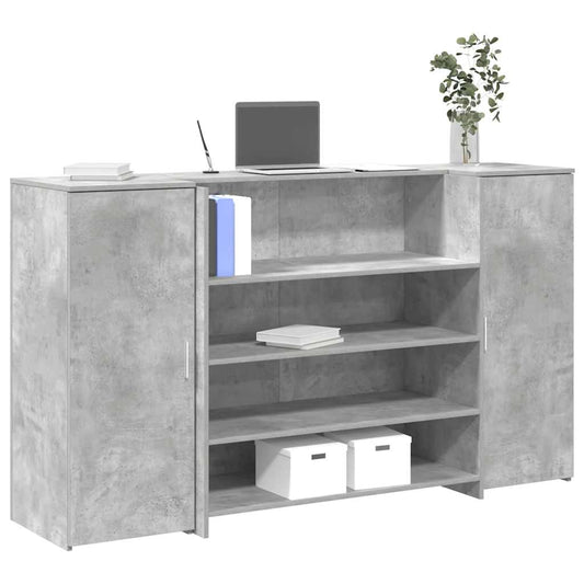 Empfangstheke Betongrau 180x50x103,5 cm Holzwerkstoff