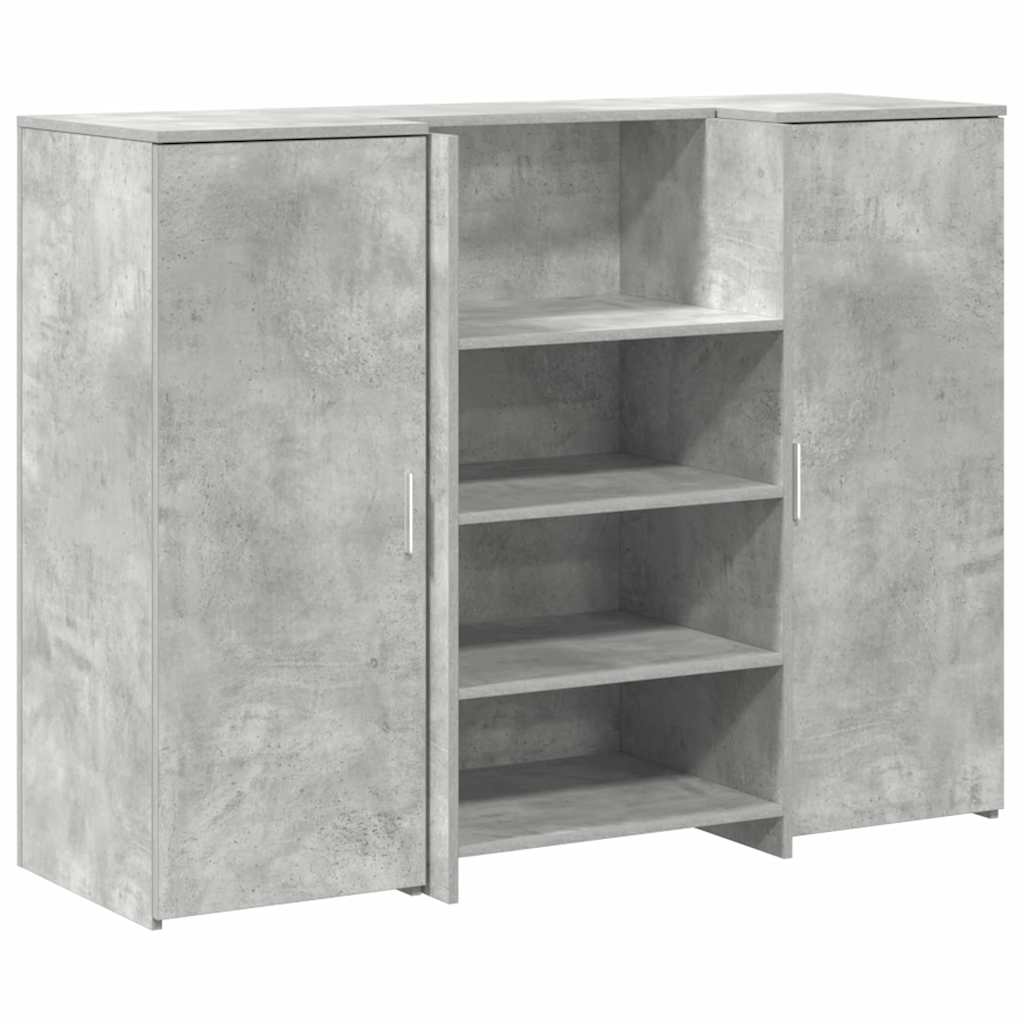 Empfangstheke Betongrau 135x50x103,5 cm Holzwerkstoff