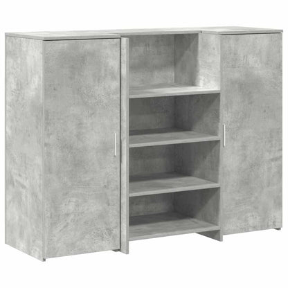 Empfangstheke Betongrau 135x50x103,5 cm Holzwerkstoff