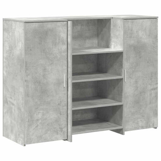 Empfangstheke Betongrau 135x50x103,5 cm Holzwerkstoff