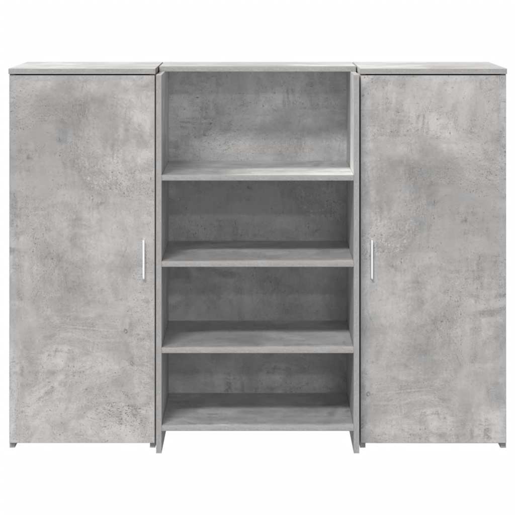 Empfangstheke Betongrau 135x50x103,5 cm Holzwerkstoff