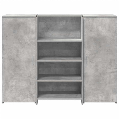 Empfangstheke Betongrau 135x50x103,5 cm Holzwerkstoff