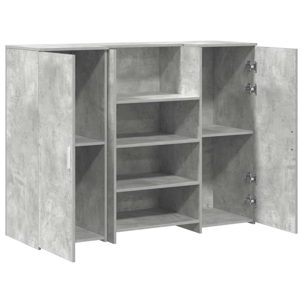 Empfangstheke Betongrau 135x50x103,5 cm Holzwerkstoff