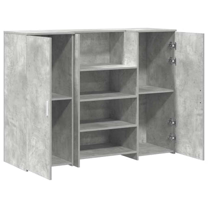 Empfangstheke Betongrau 135x50x103,5 cm Holzwerkstoff