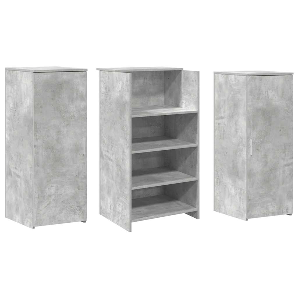 Empfangstheke Betongrau 135x50x103,5 cm Holzwerkstoff