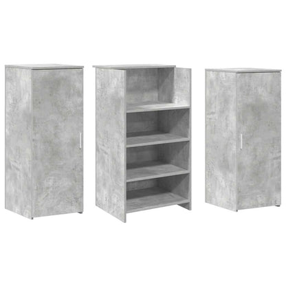 Empfangstheke Betongrau 135x50x103,5 cm Holzwerkstoff