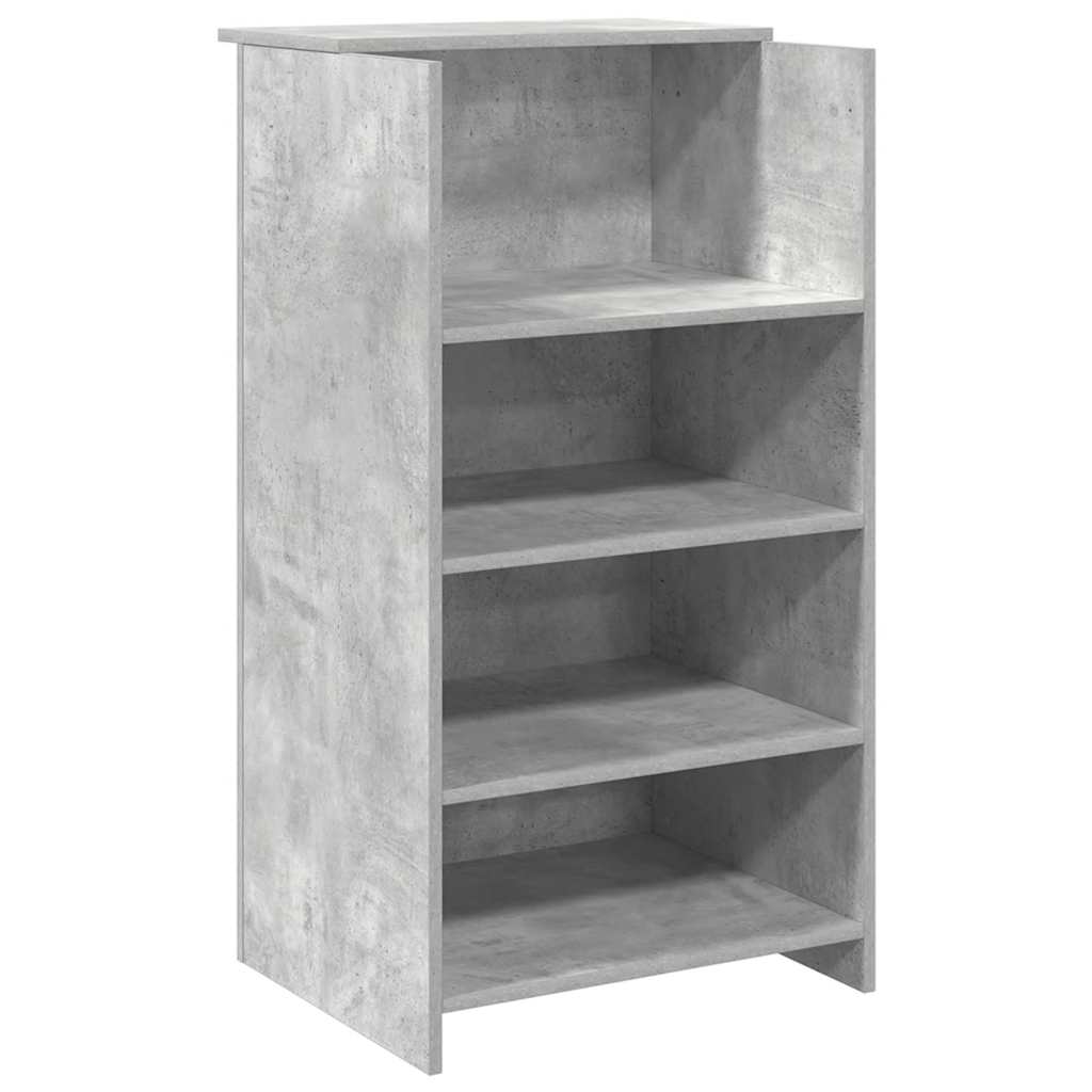 Empfangstheke Betongrau 135x50x103,5 cm Holzwerkstoff