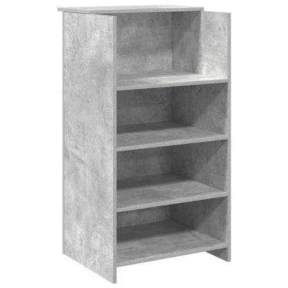 Empfangstheke Betongrau 135x50x103,5 cm Holzwerkstoff