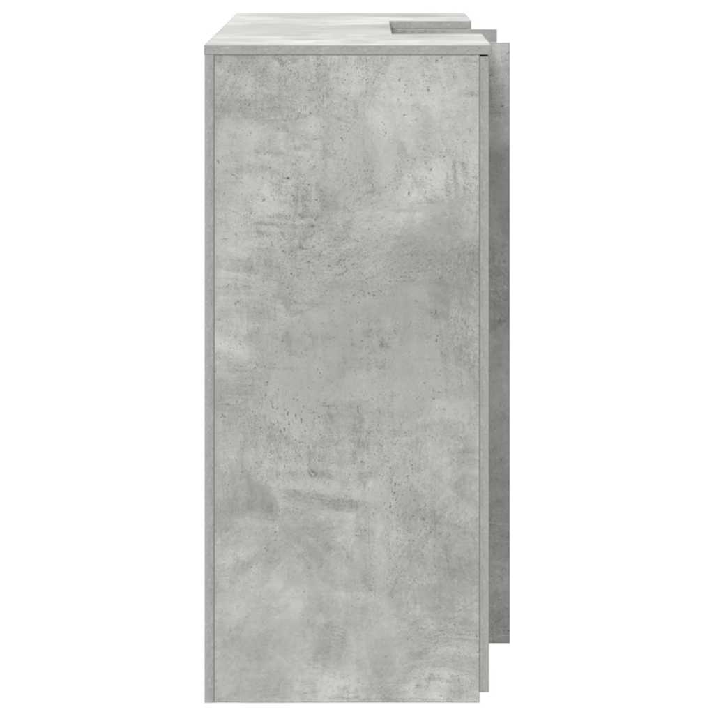 Empfangstheke Betongrau 135x50x103,5 cm Holzwerkstoff