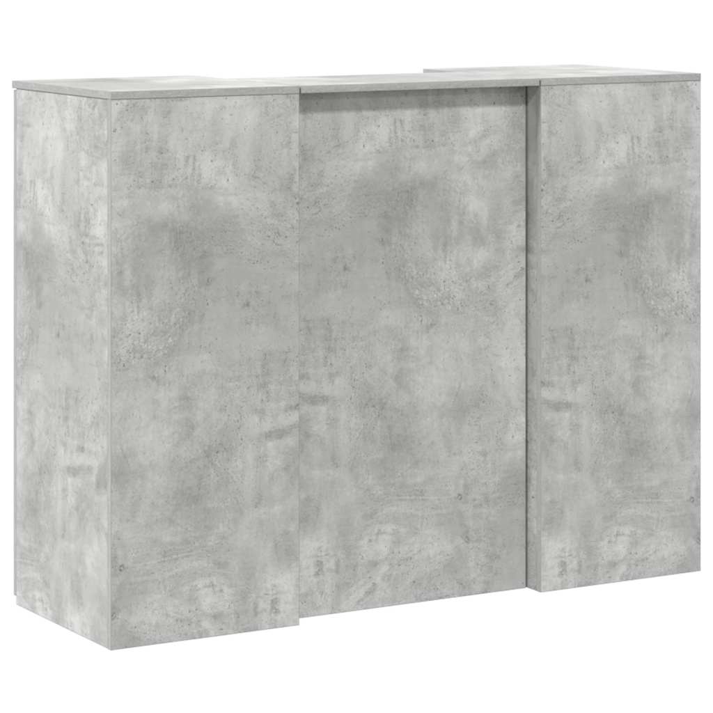 Empfangstheke Betongrau 135x50x103,5 cm Holzwerkstoff