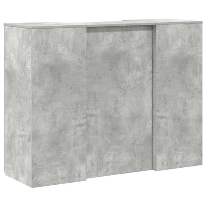 Empfangstheke Betongrau 135x50x103,5 cm Holzwerkstoff