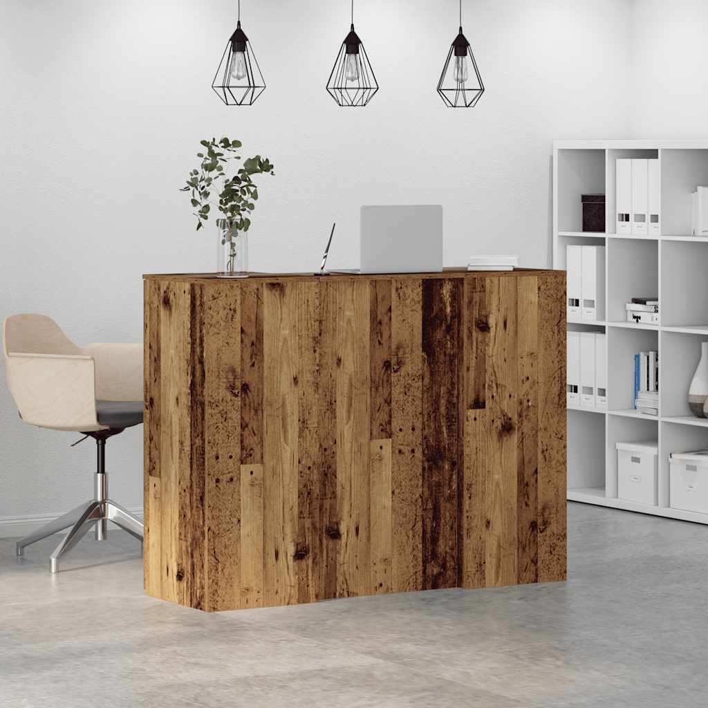 Empfangstheke Altholz-Optik 135x50x103,5 cm Holzwerkstoff