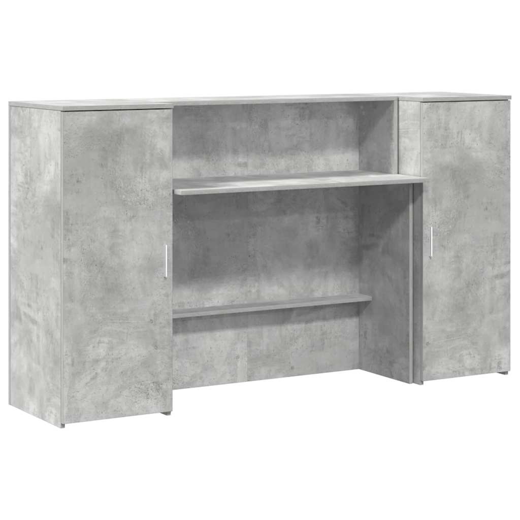 Empfangstheke Betongrau 180x50x103,5 cm Holzwerkstoff