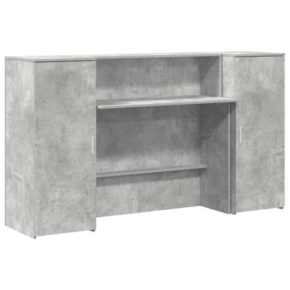 Empfangstheke Betongrau 180x50x103,5 cm Holzwerkstoff