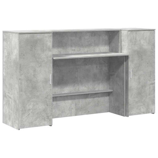 Empfangstheke Betongrau 180x50x103,5 cm Holzwerkstoff