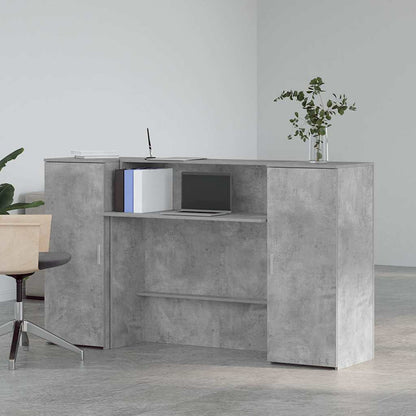 Empfangstheke Betongrau 180x50x103,5 cm Holzwerkstoff