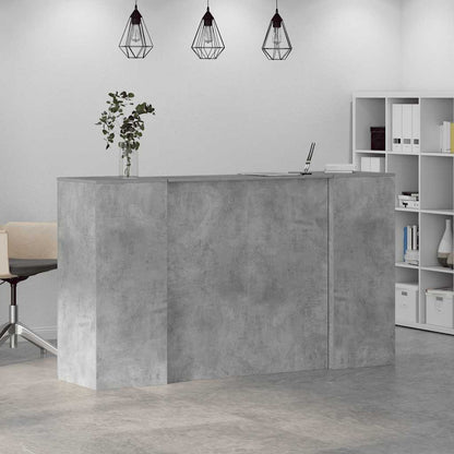 Empfangstheke Betongrau 180x50x103,5 cm Holzwerkstoff