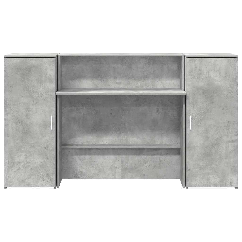 Empfangstheke Betongrau 180x50x103,5 cm Holzwerkstoff