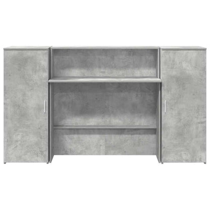 Empfangstheke Betongrau 180x50x103,5 cm Holzwerkstoff