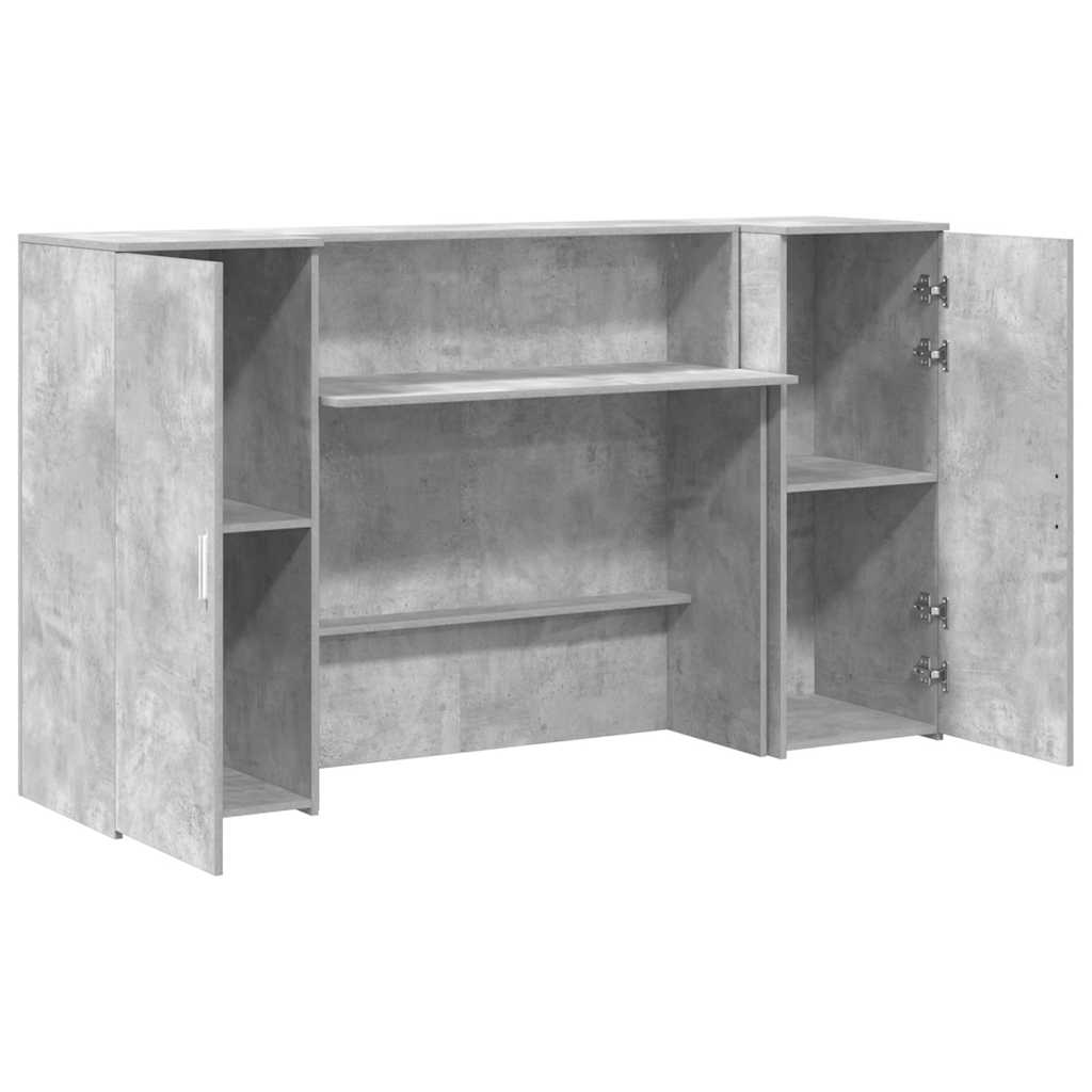 Empfangstheke Betongrau 180x50x103,5 cm Holzwerkstoff