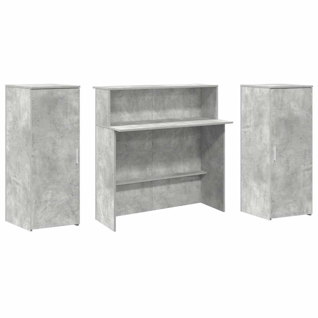 Empfangstheke Betongrau 180x50x103,5 cm Holzwerkstoff