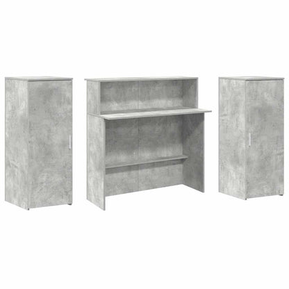Empfangstheke Betongrau 180x50x103,5 cm Holzwerkstoff