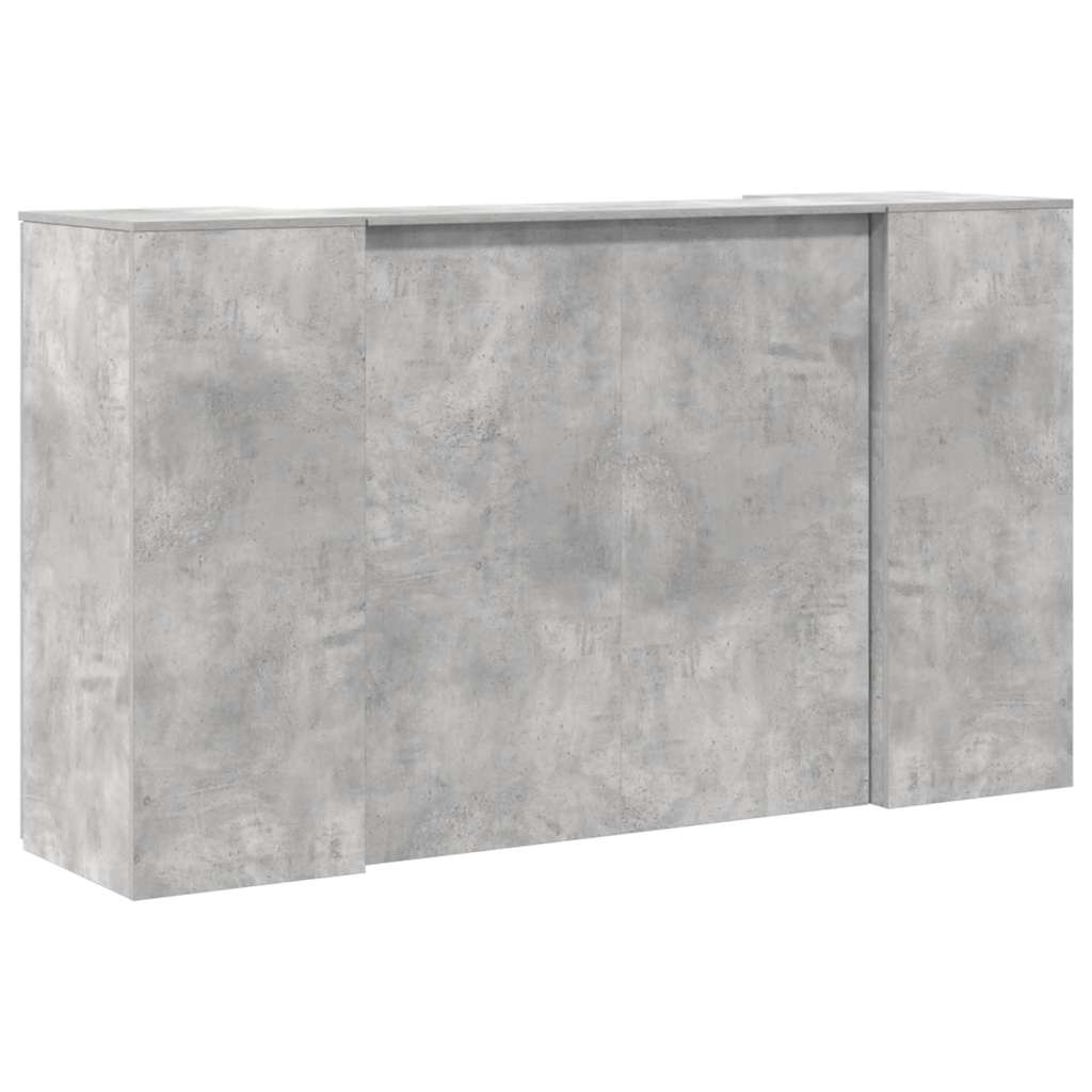 Empfangstheke Betongrau 180x50x103,5 cm Holzwerkstoff